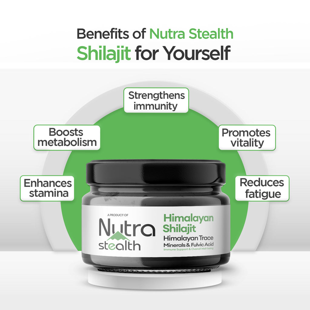 Premium Nutra Stealth Shilajit Benefits: Enhances Stamina, Boosts Metabolism, and Promotes Vitality. 100% Pure Himalayan Resin for Peak Fitness Recovery and Daily Energy.