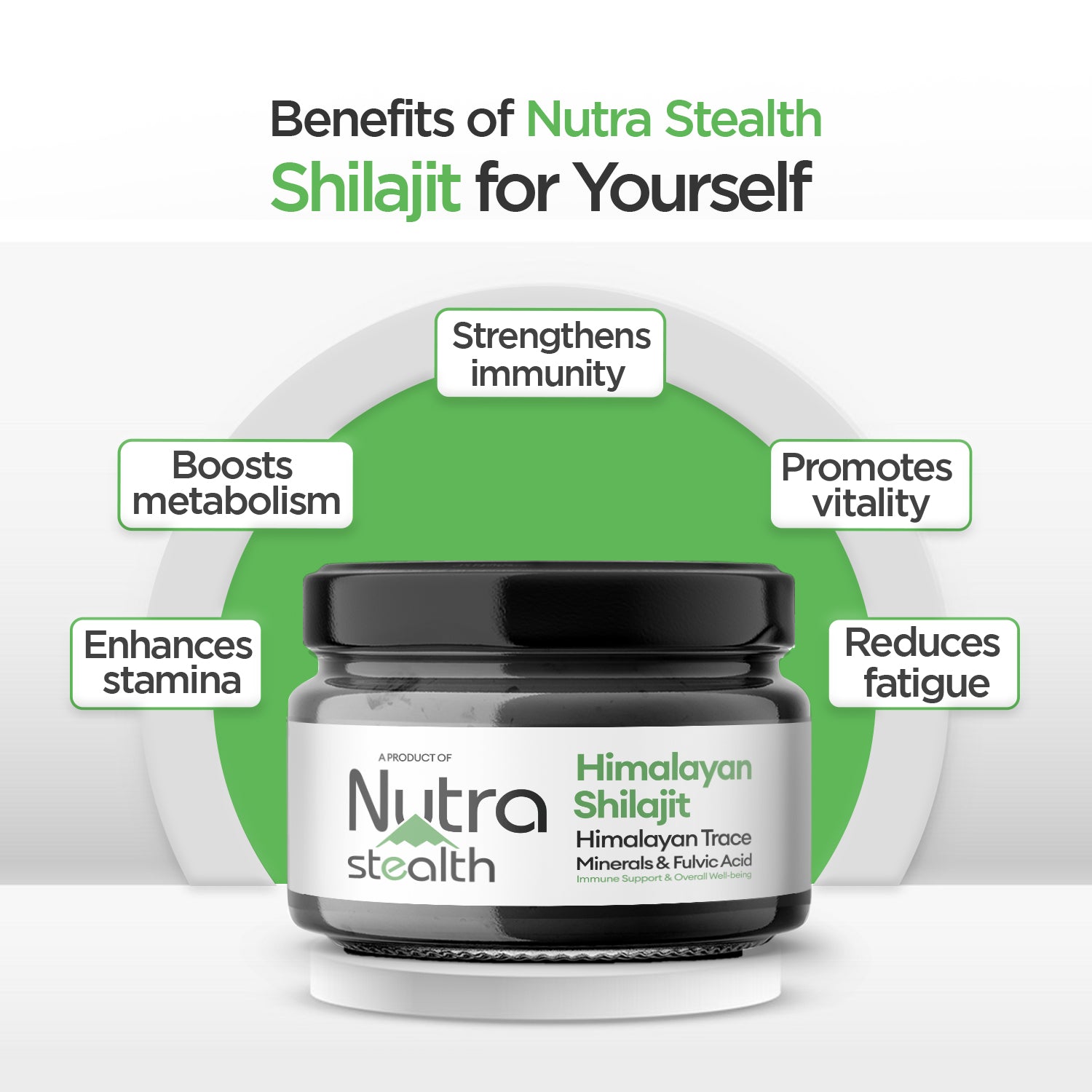Premium Nutra Stealth Shilajit Benefits: Enhances Stamina, Boosts Metabolism, and Promotes Vitality. 100% Pure Himalayan Resin for Peak Fitness Recovery and Daily Energy.